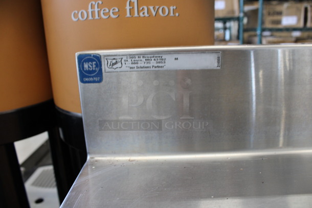 Duke Stainless Steel Commercial Counter w/ Sink Bay, Faucet, Handle and 2 Wood Pattern Doors. 48x30x40 - Image 5 of 5