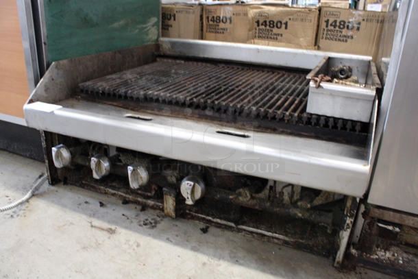 Southbend Stainless Steel Commercial Countertop Natural Gas Powered Charbroiler Grill. 36x32x16 - Image 3 of 4