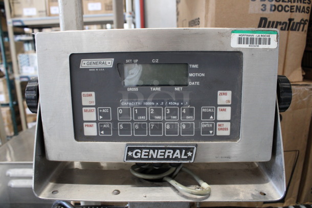 General Electronic Model PT830SS Metal Commercial Floor Style Scale. 120 Volts, 1 Phase. 25x34x46. Tested and Powers On - Image 5 of 7