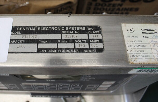 General Electronic Model PT830SS Metal Commercial Floor Style Scale. 120 Volts, 1 Phase. 25x34x46. Tested and Powers On - Image 6 of 7