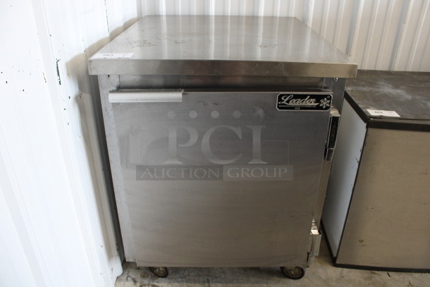 Leader Model LB27S/C Stainless Steel Commercial Single Door Undercounter Cooler on Commercial Casters. 115 Volts, 1 Phase. 27x32x35.5. Tested and Powers On But Does Not Get Cold - Image 2 of 5