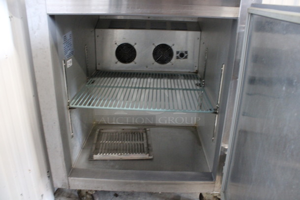 Leader Model LB27S/C Stainless Steel Commercial Single Door Undercounter Cooler on Commercial Casters. 115 Volts, 1 Phase. 27x32x35.5. Tested and Powers On But Does Not Get Cold - Image 4 of 5