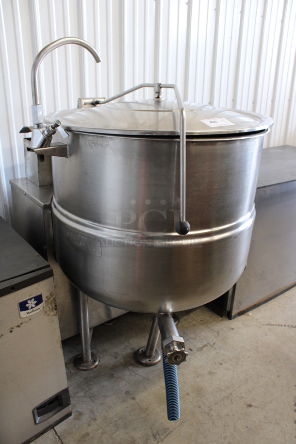 SWEET! Cleveland Model KGL60 Stainless Steel Commercial Floor Style Natural Gas Powered 60 Gallon Tilting Kettle. 42x42x54 - Image 5 of 7