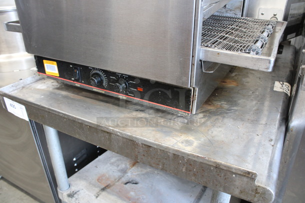 Stainless Steel Commercial Table w/ Metal Undershelf on Commercial Casters. 39.5x30x30 - Image 5 of 5