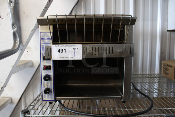 Belleco Model JT1-H Stainless Steel Commercial Countertop Conveyor Toaster Oven. 120 Volts, 1 Phase. 14x13x14. Tested and Working!