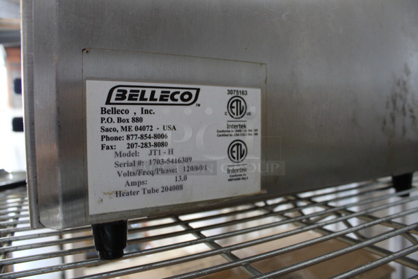 Belleco Model JT1-H Stainless Steel Commercial Countertop Conveyor Toaster Oven. 120 Volts, 1 Phase. 14x13x14. Tested and Working! - Image 3 of 4