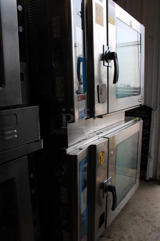 2 2013 Alto Shaam Model 7.14 ESG Stainless Steel Commercial Natural Gas Powered Combitherm Convection Ovens w/ View Through Doors on Commercial Casters. 91,000 BTU. 48x42x73. 2 Times Your Bid! - Image 7 of 9