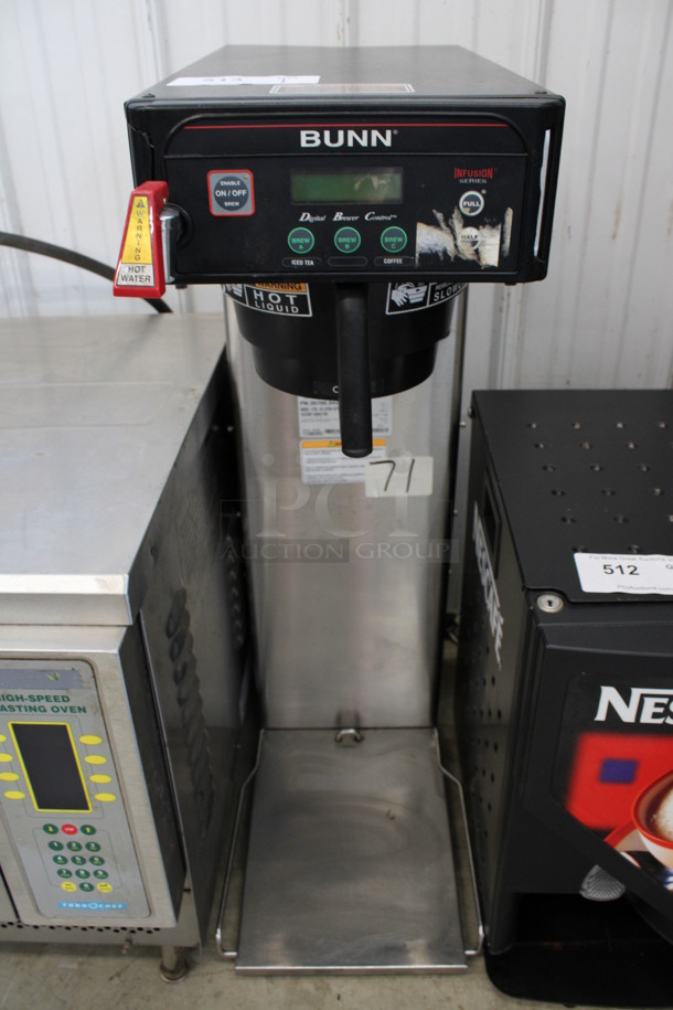 2013 Bunn Model ITCB-DV Stainless Steel Commercial Countertop Iced Tea Machine w/ Hot Water Dispenser and Poly Brew Basket. 10x22x35 - Image 1 of 4