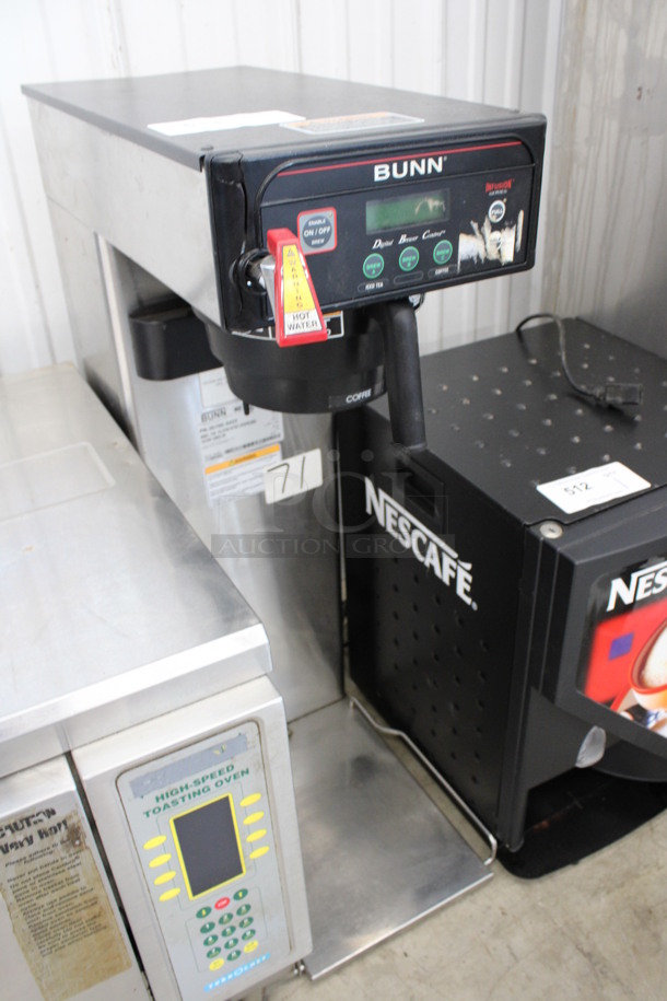 2013 Bunn Model ITCB-DV Stainless Steel Commercial Countertop Iced Tea Machine w/ Hot Water Dispenser and Poly Brew Basket. 10x22x35 - Image 2 of 4