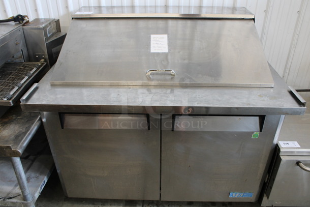 Turbo Air Model MST-48-18 Stainless Steel Commercial Sandwich Salad Prep Table Bain Marie Mega Top on Commercial Casters. 115 Volts, 1 Phase. 49x34x45. Tested and Working!