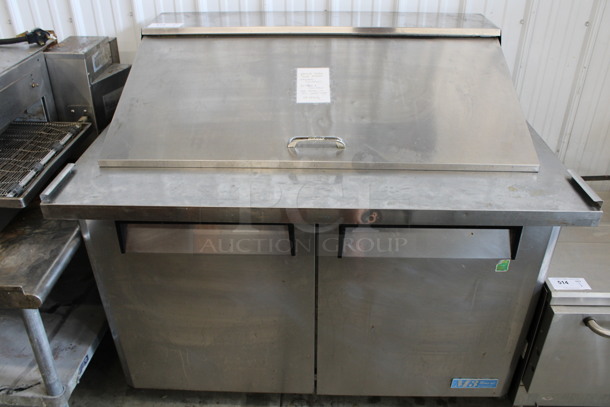 Turbo Air Model MST-48-18 Stainless Steel Commercial Sandwich Salad Prep Table Bain Marie Mega Top on Commercial Casters. 115 Volts, 1 Phase. 49x34x45. Tested and Working! - Image 1 of 7
