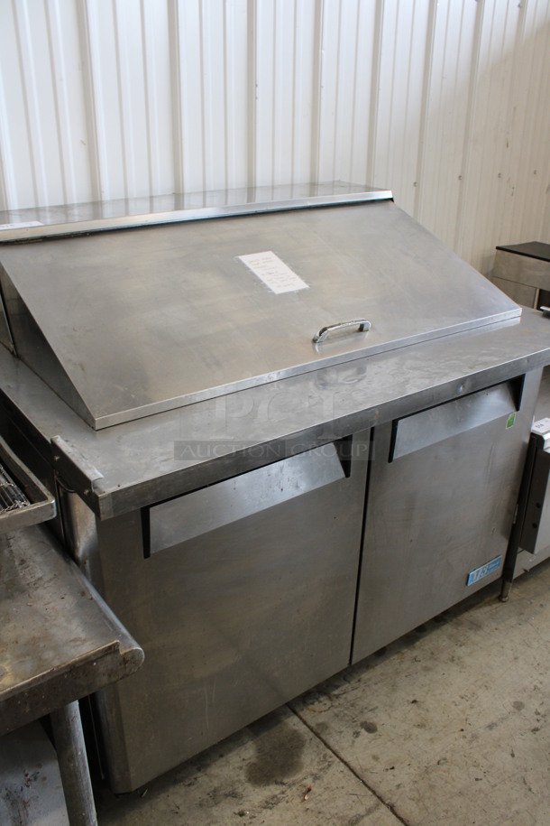 Turbo Air Model MST-48-18 Stainless Steel Commercial Sandwich Salad Prep Table Bain Marie Mega Top on Commercial Casters. 115 Volts, 1 Phase. 49x34x45. Tested and Working! - Image 3 of 7