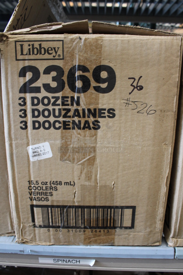 72 BRAND NEW IN BOX! Libbey 2369 15.5 oz Cooler Glasses. 3x3x6. 72 Times Your Bid! - Image 3 of 3