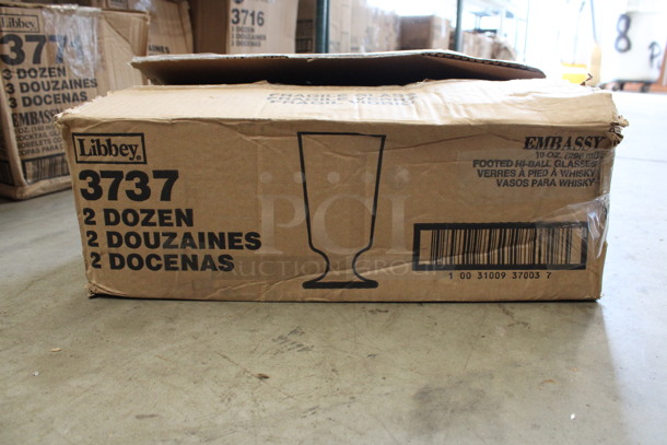 22 BRAND NEW IN BOX! Libbey 3737 Embassy 10 oz Footed Hi-Ball Glasses. 2.75x2.75x5.75. 22 Times Your Bid! - Image 3 of 3