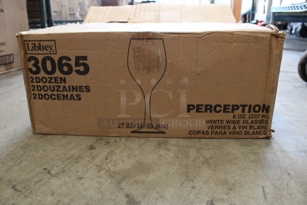 24 BRAND NEW IN BOX! Libbey 3065 Perception 8 oz White Wine Glasses. 3x3x7. 24 Times Your Bid! - Image 3 of 3