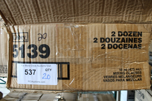 20 BRAND NEW IN BOX! Libbey 5139 16 oz Mixing Glasses. 3.5x3.5x5.75. 20 Times Your Bid! - Image 3 of 3