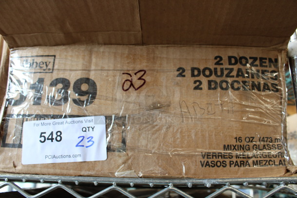 23 BRAND NEW IN BOX! Libbey 5139 16 oz Beverage Glasses w/ Logo. 3.5x3.5x5.75. 23 Times Your Bid! - Image 3 of 3