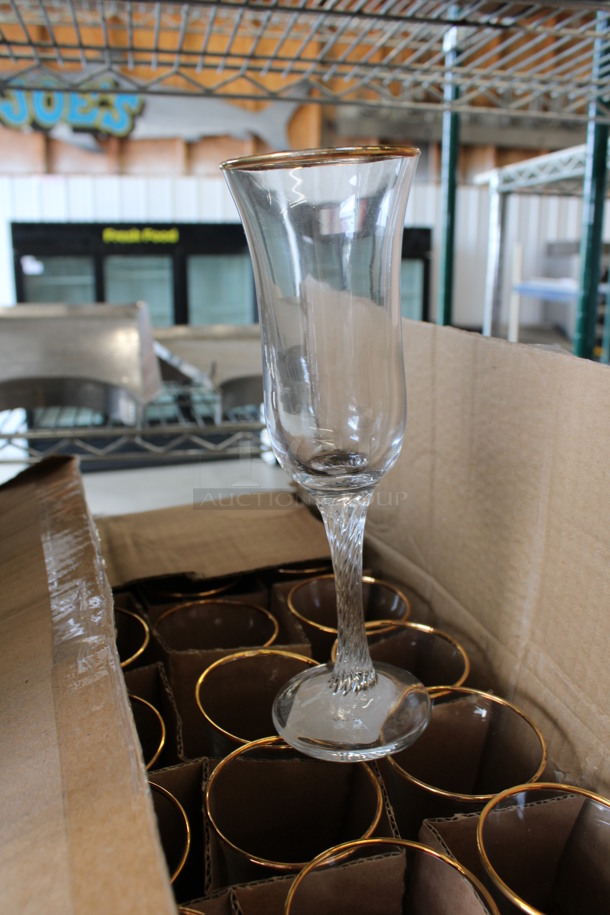 23 BRAND NEW IN BOX! Champagne Glasses. 2.5x2.5x8. 23 Times Your Bid! - Image 2 of 3