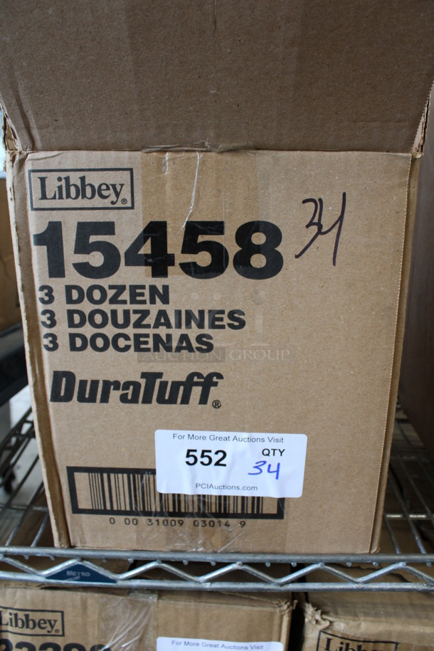 34 BRAND NEW IN BOX! Libbey 15458 DuraTuff 12 oz Beverage Glasses. 3x3x5.25. 34 Times Your Bid! - Image 3 of 4