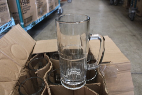 10 BRAND NEW IN BOX! Libbey 5360 22 oz Glass Mugs. 5.5x3.5x8. 10 Times Your Bid!