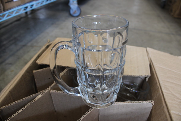 18 BRAND NEW IN BOX! Libbey 5305 Vienna Stein Glass Mugs. 4x3x5.5. 18 Times Your Bid!