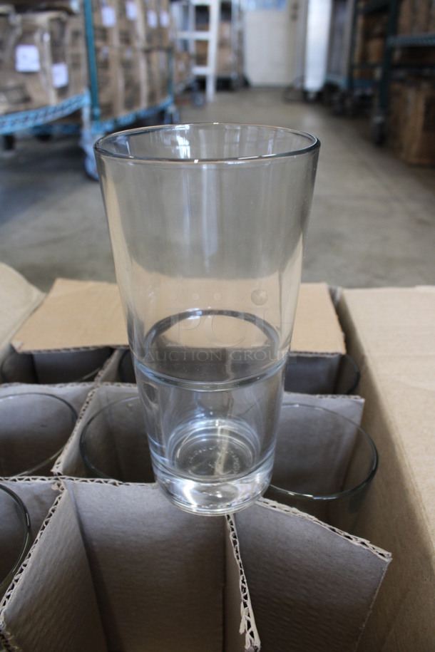 12 BRAND NEW IN BOX! Libbey 15717 DuraTuff Endeavor 20 oz Cooler Beverage Glasses. 3.5x3.5x7. 12 Times Your Bid!