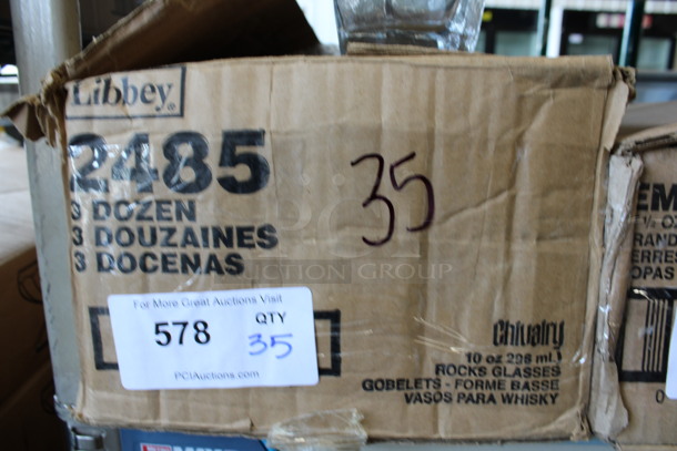 35 BRAND NEW IN BOX! Libbey 2485 Chivalry 10 oz Rocks Glasses. 3.5x3.5x3.5. 35 Times Your Bid! - Image 3 of 3