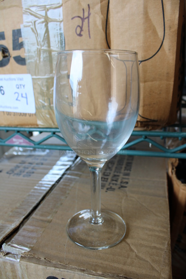 24 BRAND NEW IN BOX! Libbey 8464 Citation 8 oz Wine Beer Glasses. 3x3x6.5. 24 Times Your Bid!