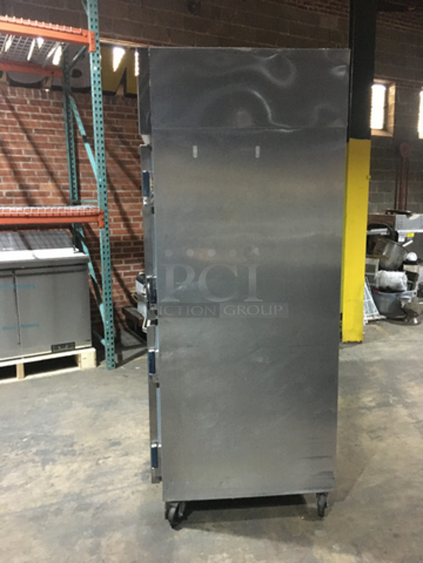 Continental Commercial 4 Split Door Reach In Cooler! Model 2RFHD Serial 14523636! Each Side Controlled Individually! 115V 1 Phase! All Stainless Steel! On Casters! - Image 4 of 10