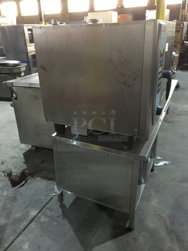 Rational Commercial Combi Oven! Self Cooking Center! With View Through Door! With Pan Holding Rack Underneath! All Stainless Steel! On Legs! - Image 3 of 7