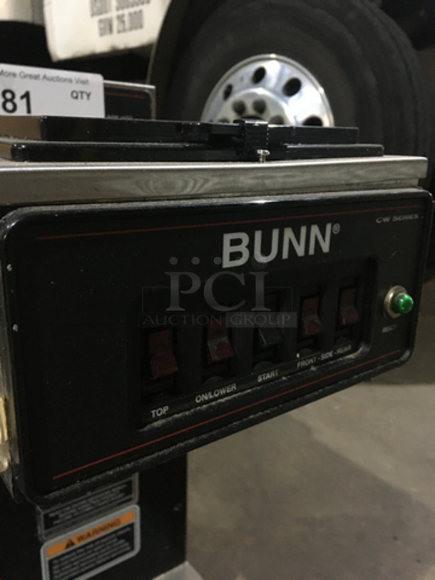 Bunn Commercial Countertop Coffee Brewing Machine! With 4 Coffee Pot Warming Stations! All Stainless Steel! Model CWT35 Serial CWT0027562! 120/240V 1Phase!   - Image 7 of 8