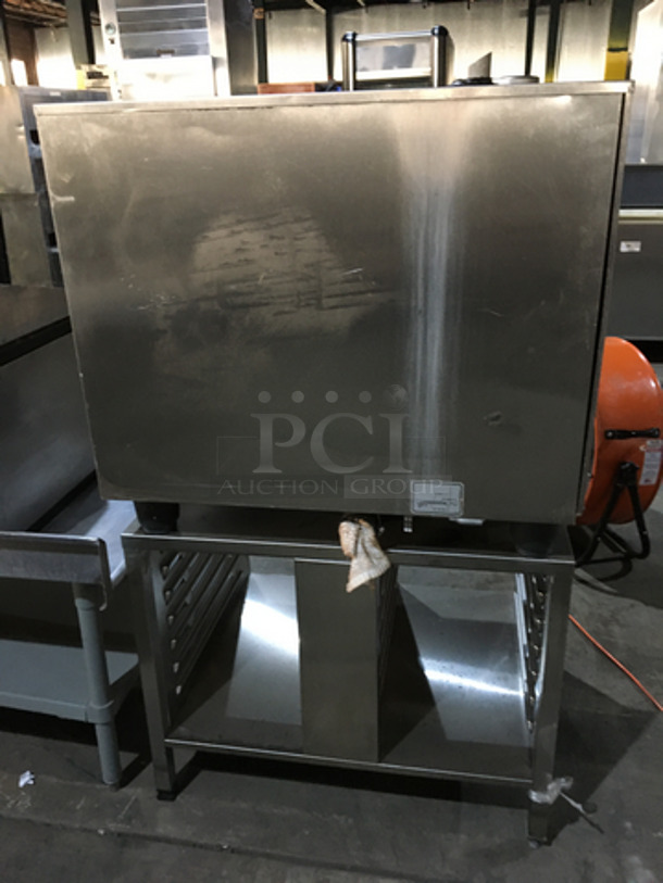 Rational Commercial Combi Oven! Self Cooking Center! With View Through Door! With Pan Holding Rack Underneath! All Stainless Steel! On Legs! - Image 4 of 7