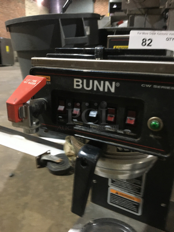 Bunn Commercial Countertop Coffee Brewing Machine! With 4 Coffee Pot Warming Stations! All Stainless Steel! Model CWT35 Serial CWTF328285! 120/240V 1Phase!   - Image 6 of 8
