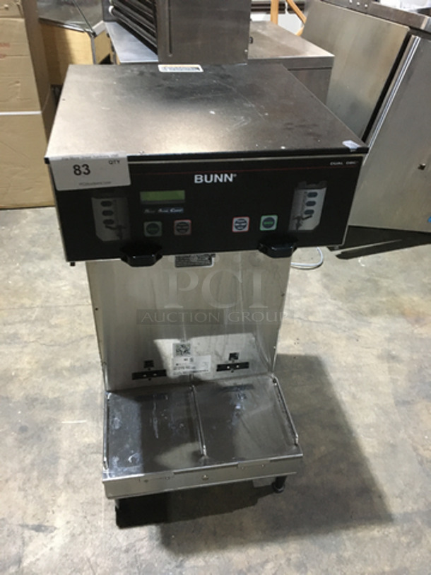 Bunn Commercial Countertop Dual Coffee Brewing Machine! All Stainless Steel! Model DUALSHDBC Serial DUAL201448! 120/208V 1Phase!
