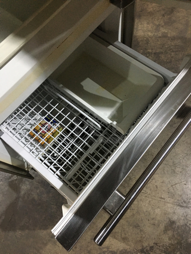 Sub Zero Commercial Single Door Reach In Refrigerator! With Built In Freezer Drawer Underneath! Stainless Steel Front!  - Image 8 of 10