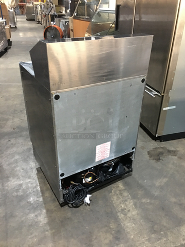 Silver King Commercial Refrigerated Prep Table! With Single Door Storage Space Underneath! All Stainless Steel! Model SKF2A Serial SACF16231A! 115V!
 - Image 4 of 8