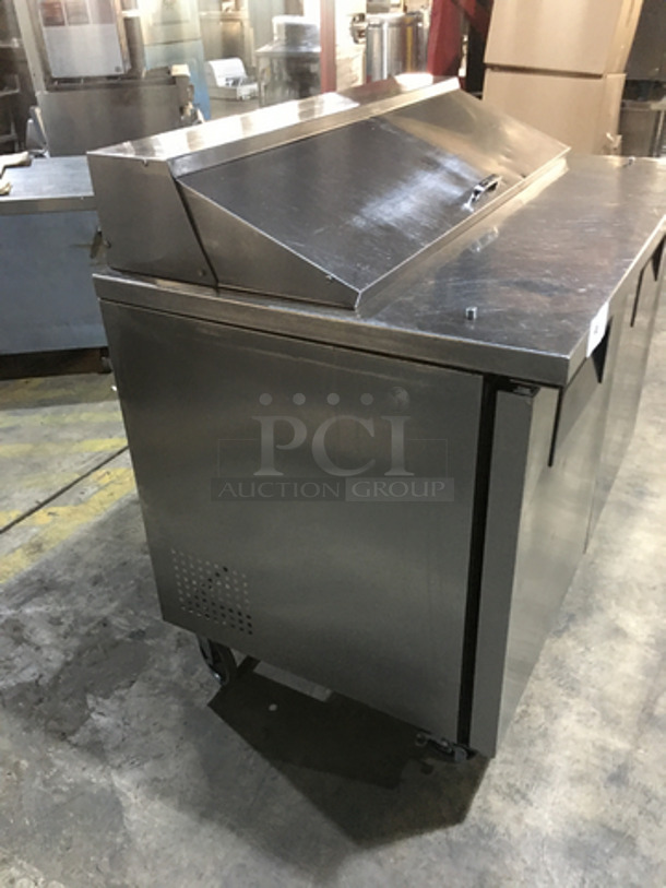 True Commercial Refrigerated Sandwich Prep Table! With 2 Door Underneath Storage Space Underneath! All Stainless Steel! Model TSSU4812 Serial 7765678! 115V 1Phase! On Commercial Casters! - Image 2 of 10