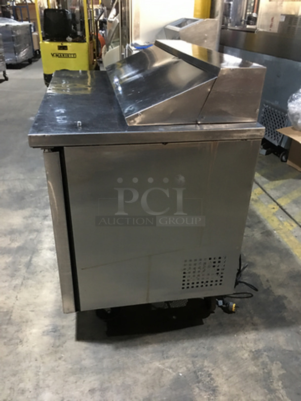 True Commercial Refrigerated Sandwich Prep Table! With 2 Door Underneath Storage Space Underneath! All Stainless Steel! Model TSSU4812 Serial 7765678! 115V 1Phase! On Commercial Casters! - Image 3 of 10