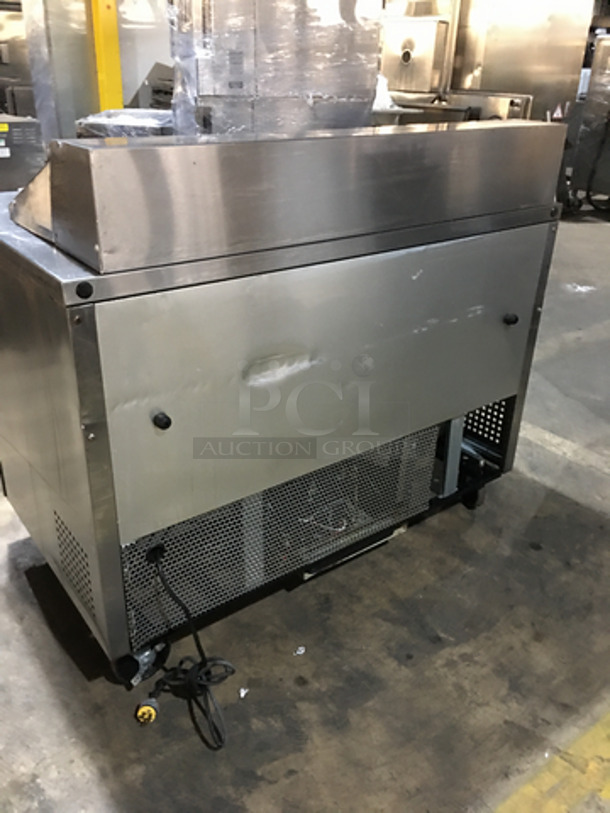 True Commercial Refrigerated Sandwich Prep Table! With 2 Door Underneath Storage Space Underneath! All Stainless Steel! Model TSSU4812 Serial 7765678! 115V 1Phase! On Commercial Casters! - Image 4 of 10