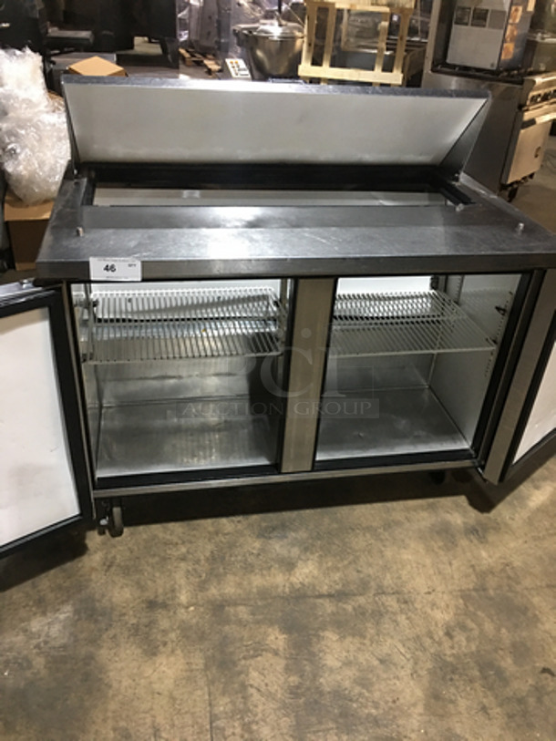 True Commercial Refrigerated Sandwich Prep Table! With 2 Door Underneath Storage Space Underneath! All Stainless Steel! Model TSSU4812 Serial 7765678! 115V 1Phase! On Commercial Casters! - Image 5 of 10