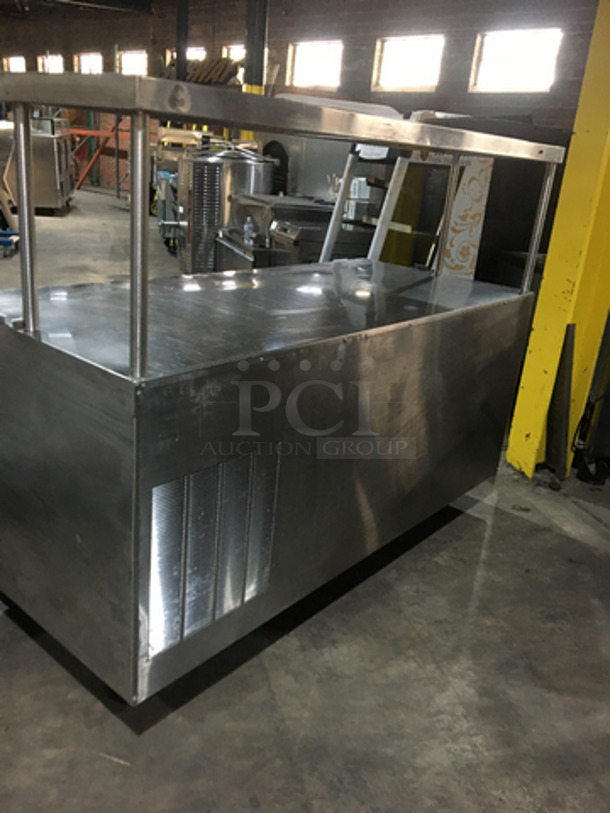 NICE! Delfield Commercial Refrigerated Work/Prep Table! With 2 Drawers Underneath! With Single Door Storage Space! With Overhead Shelf! On Casters! - Image 3 of 7