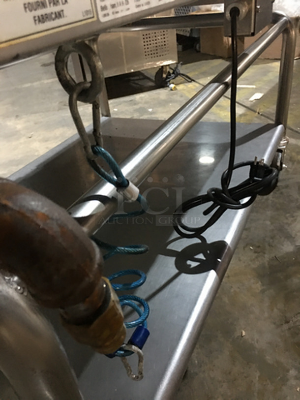 Woodstone Commercial Natural Gas Powered 48 Inch Flat Griddle! With Split Top! With Back & Side Splashes! With Underneath Storage Space! All Stainless Steel Equipment Stand! On Commercial Casters! - Image 10 of 10