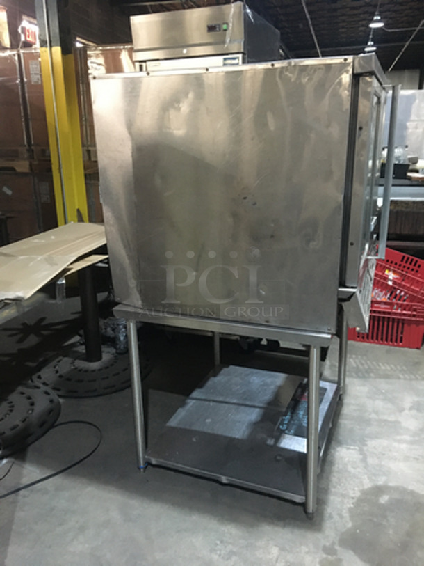 Imperial Commercial Single Deck Natural Gas Powered Convection Oven! With 1 View Through Door & 1 Solid Door! With Underneath Storage Space! All Stainless Steel! On Legs! - Image 2 of 7