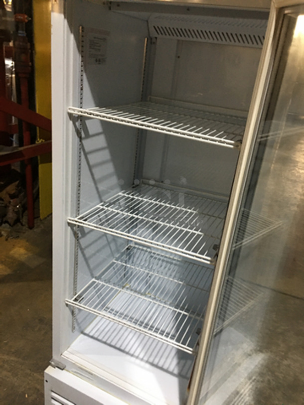 Blue Air Commercial Single Door Reach In Cooler Merchandiser! With Poly Coated Racks! Model BAGR16 Serial BAGR16L030582! 115V 1Phase! - Image 5 of 8