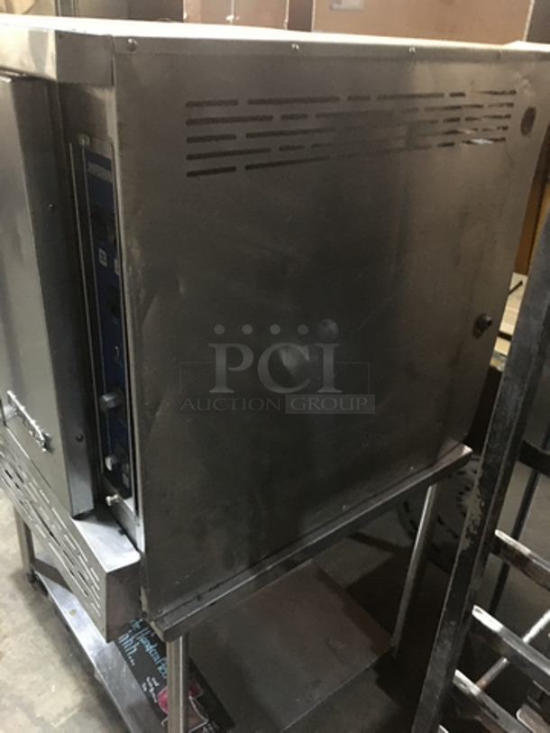 Imperial Commercial Single Deck Natural Gas Powered Convection Oven! With 1 View Through Door & 1 Solid Door! With Underneath Storage Space! All Stainless Steel! On Legs! - Image 4 of 7