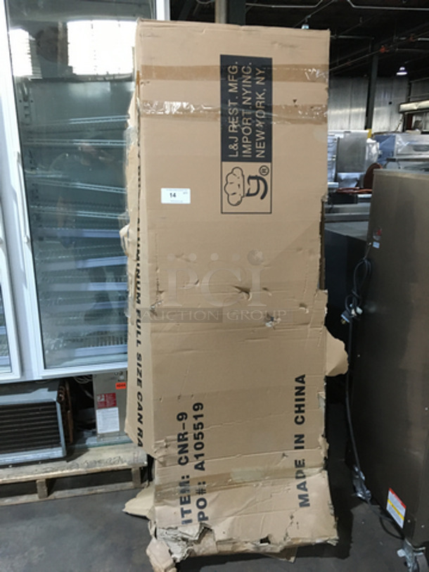 NICE! IN THE BOX! L & J Heavy Duty Aluminum Full Size #10 Can Speed Rack! - Image 1 of 10