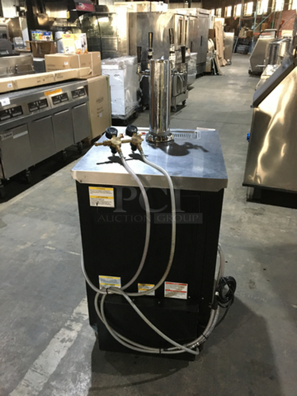 Beverage Air Commercial Refrigerated 4 Tap Kegerator! With Beer Tower! With Underneath Storage Space! Model DD24HC1B Serial 12800518! 115V 1Phase! On Casters! - Image 3 of 10
