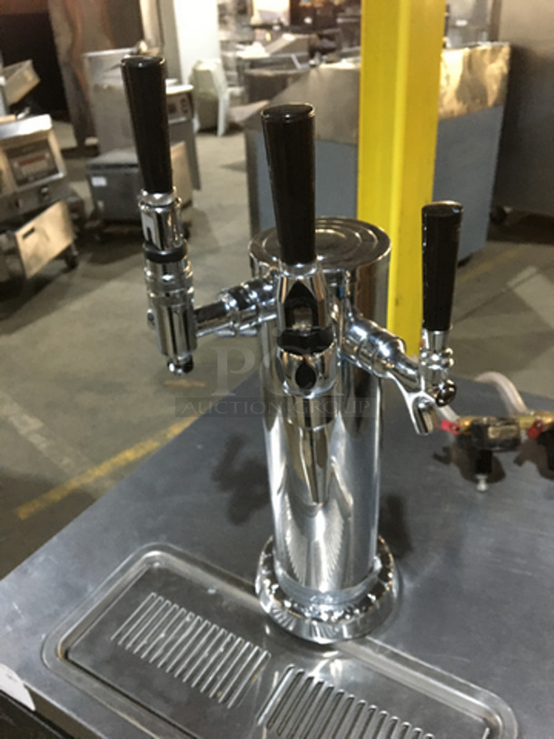 Beverage Air Commercial Refrigerated 4 Tap Kegerator! With Beer Tower! With Underneath Storage Space! Model DD24HC1B Serial 12800518! 115V 1Phase! On Casters! - Image 8 of 10