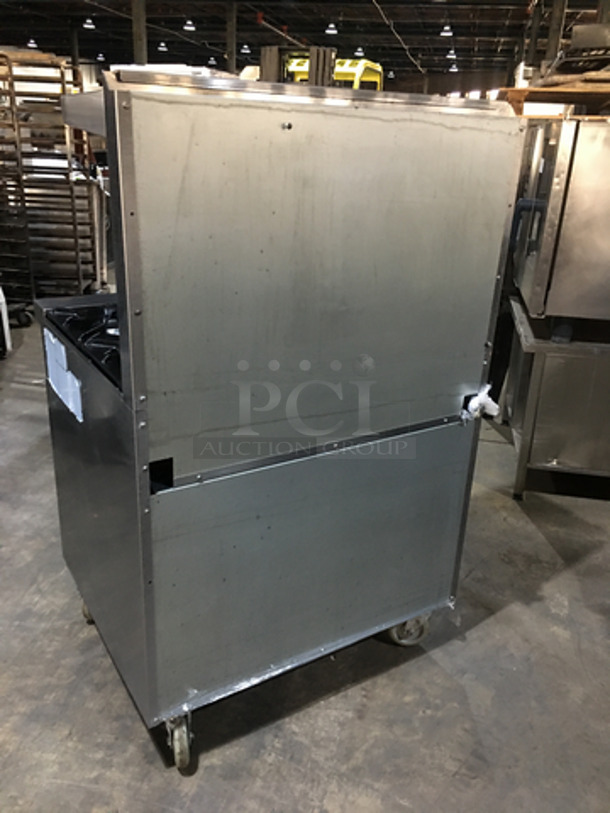 FANTASTIC! Cook Rite Commercial Natural Gas Powered 6 Burner Stove! With Full Size Oven Underneath! With Backsplash & Overhead Salamander Shelf! All Stainless Steel! On Casters! - Image 3 of 10