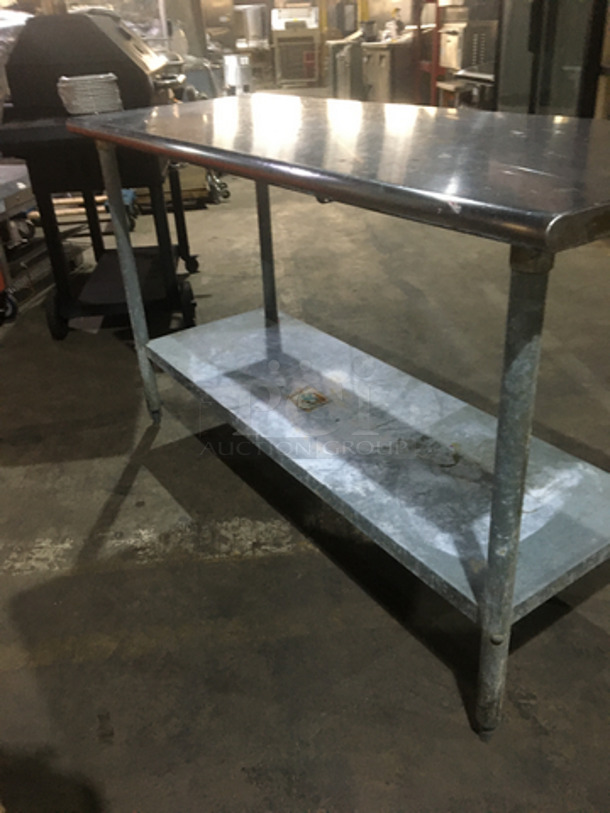 All Stainless Steel Work/Prep Table! With Underneath Storage Space! On Legs! - Image 3 of 7